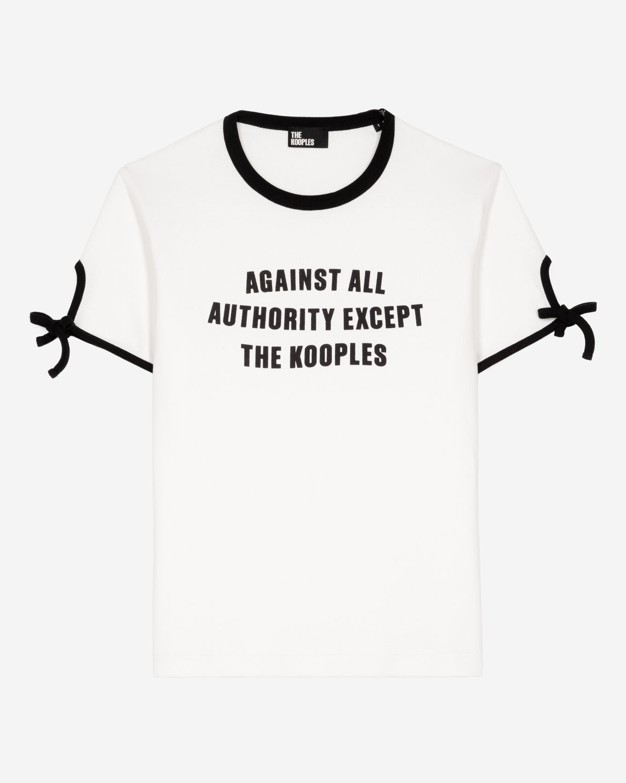 The Kooples WOMEN WHITE t-shirt with white screen print
