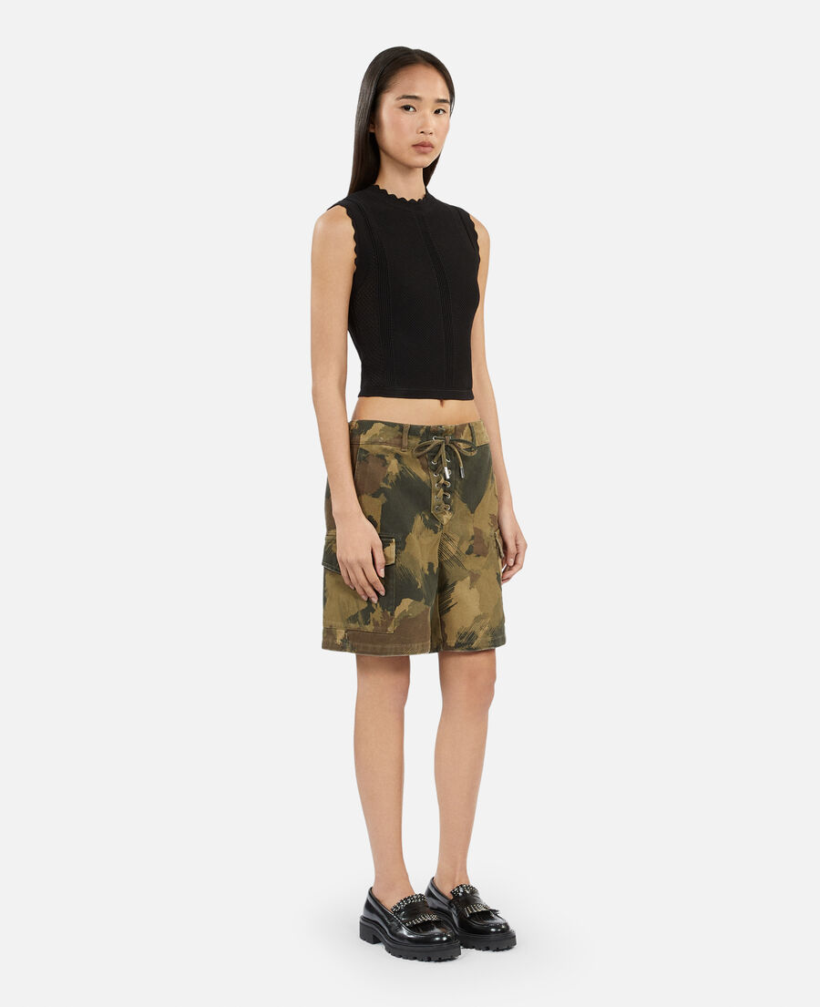 top cropped negro punto