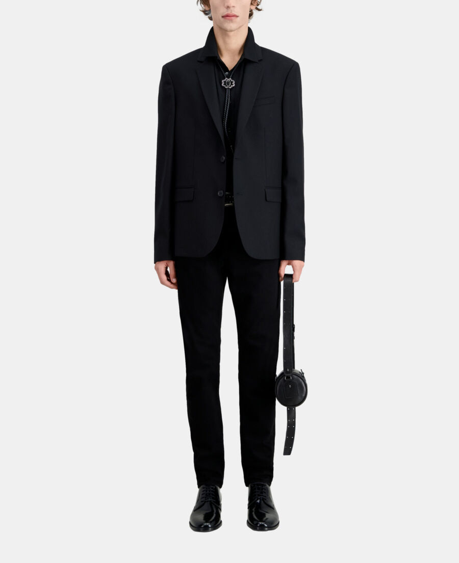The Kooples MEN BLACK black wool suit jacket
