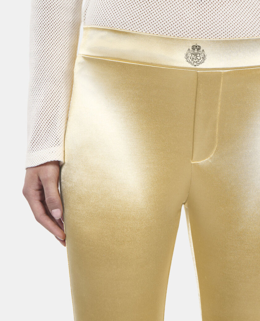 The Kooples WOMEN ANTIC GOLD golden satin leggings