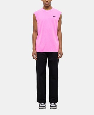 The Kooples HOMME FLUO PINK t-shirt homme rose fluo avec logo