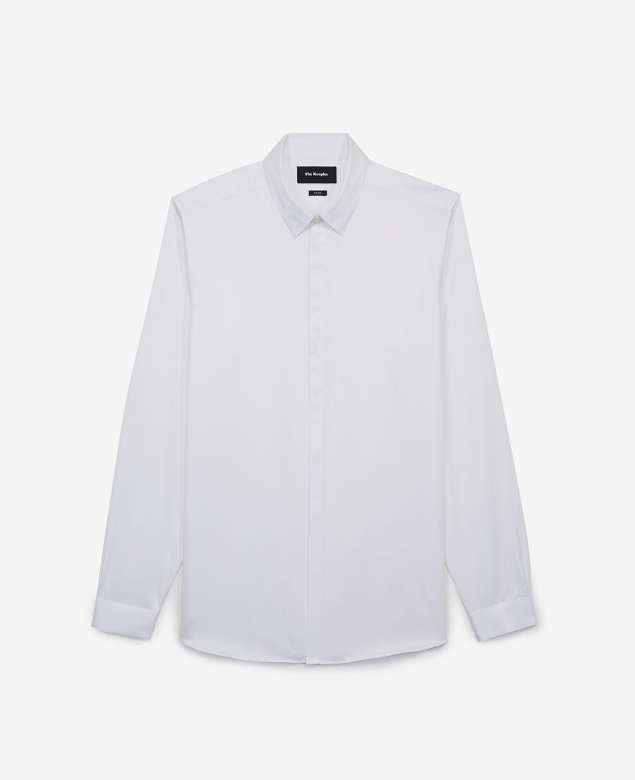 chemise blanche col classique coupe ajustée