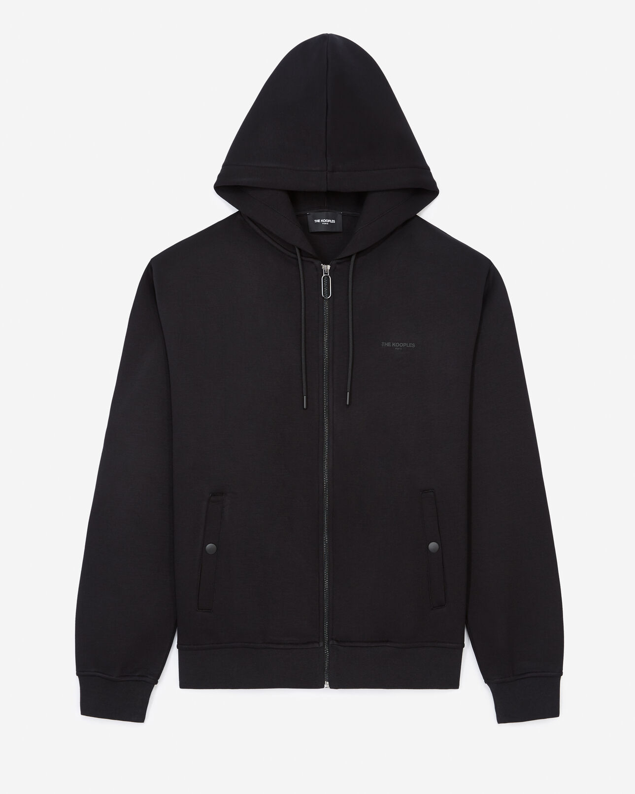The Kooples HOMME BLACK sweat avec zip noir