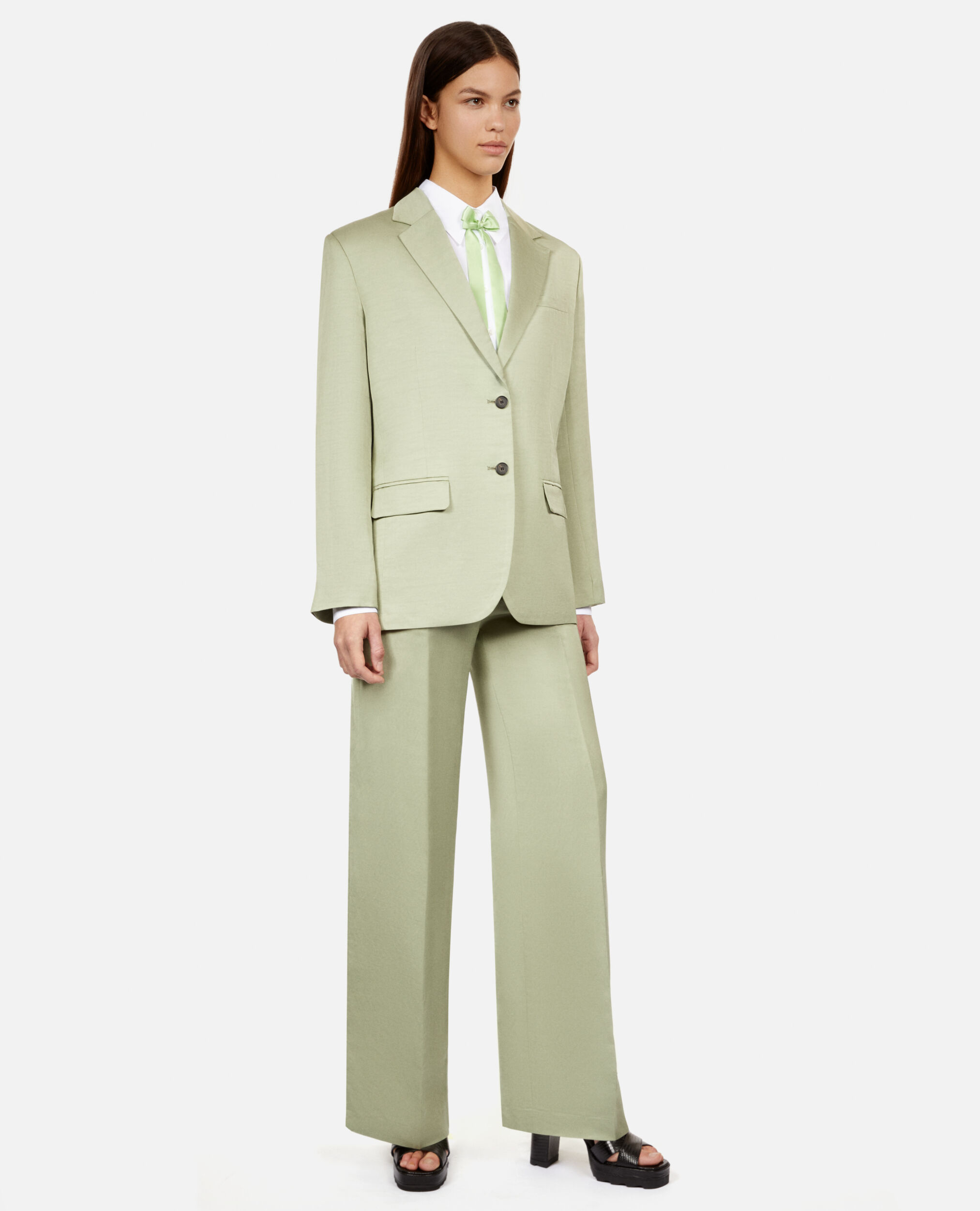 Light green linen suit jacket, KAKI GREY, hi-res image number null