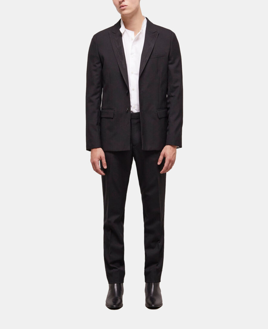 black wool suit jacket