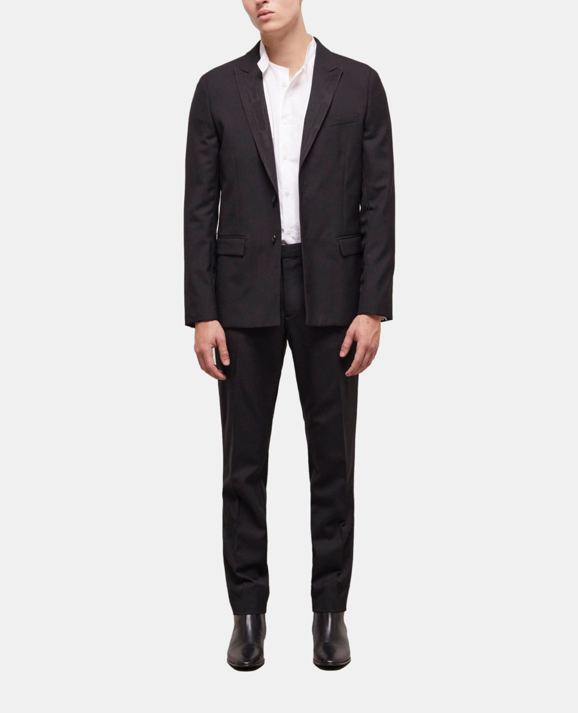 Black wool suit jacket, BLACK, hi-res image number null