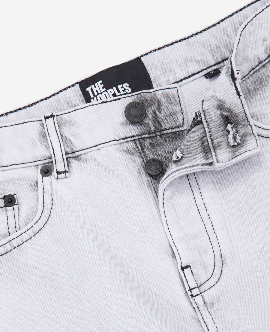 straight bleached white jeans