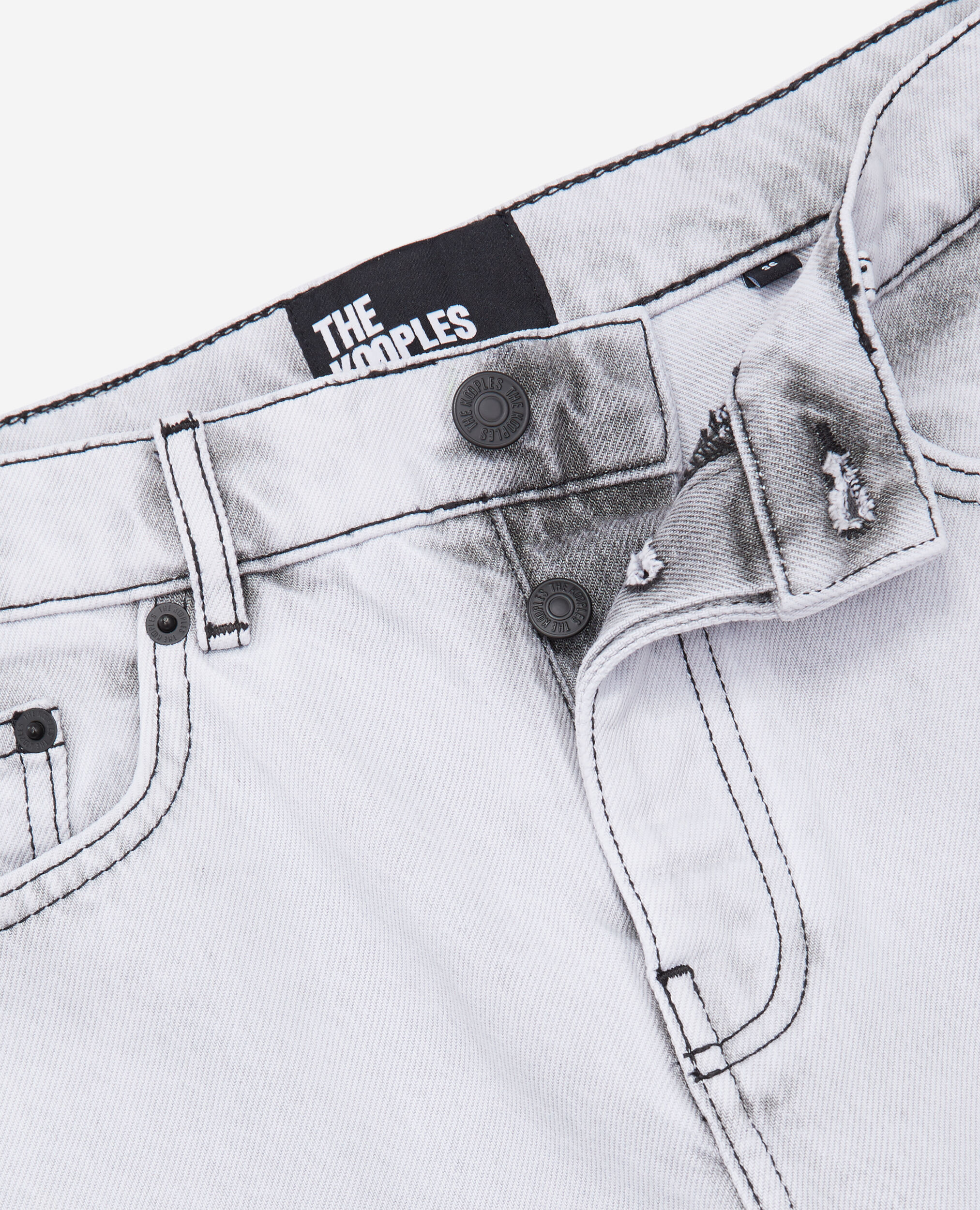Weiße verwaschene Jeans mit geradem Bein, WHITE BLEACH, hi-res image number null