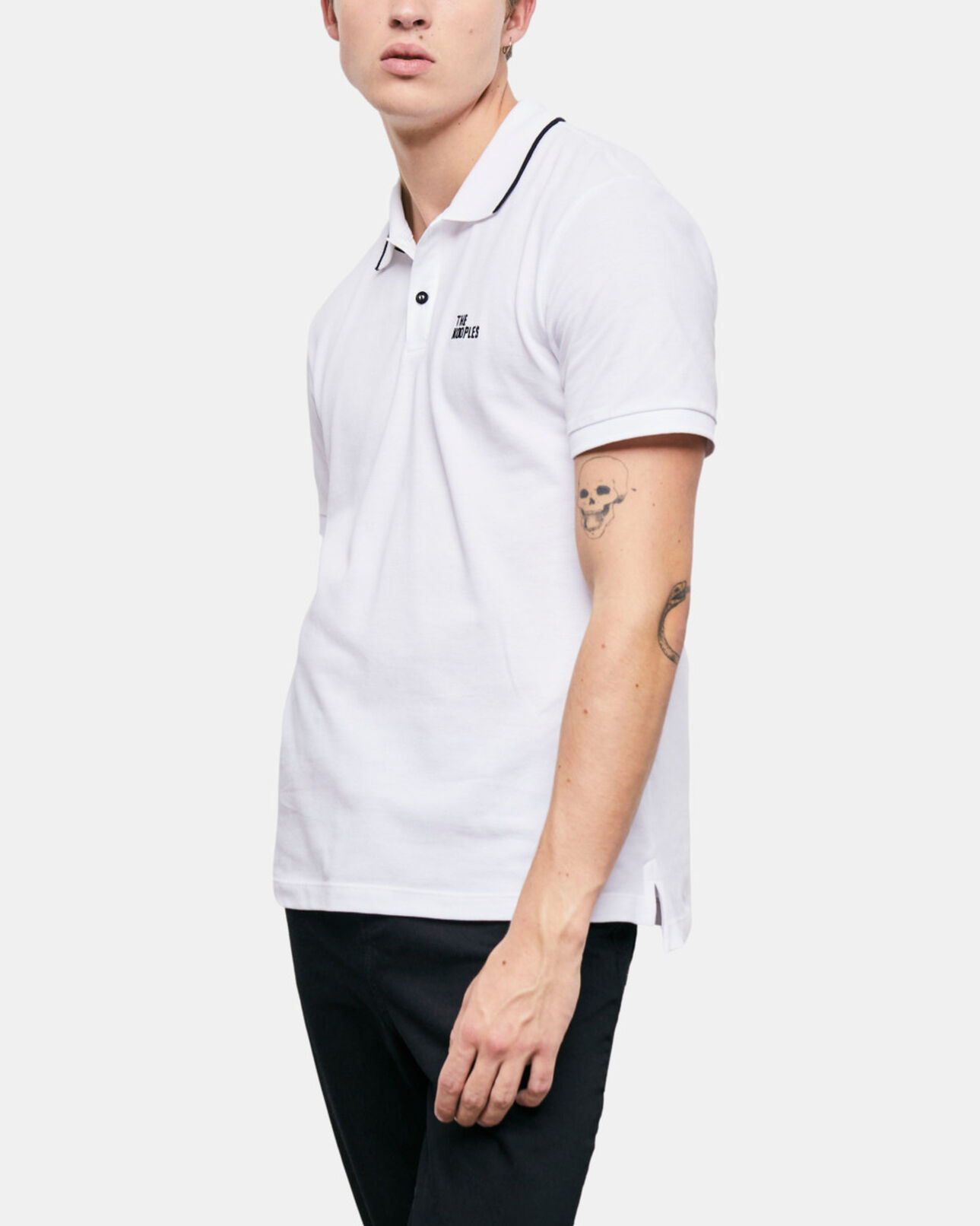 The Kooples HERREN SNOW WHITE weißes klassisches poloshirt