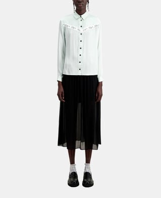 The Kooples F OCEAN light green shirt with lace detail