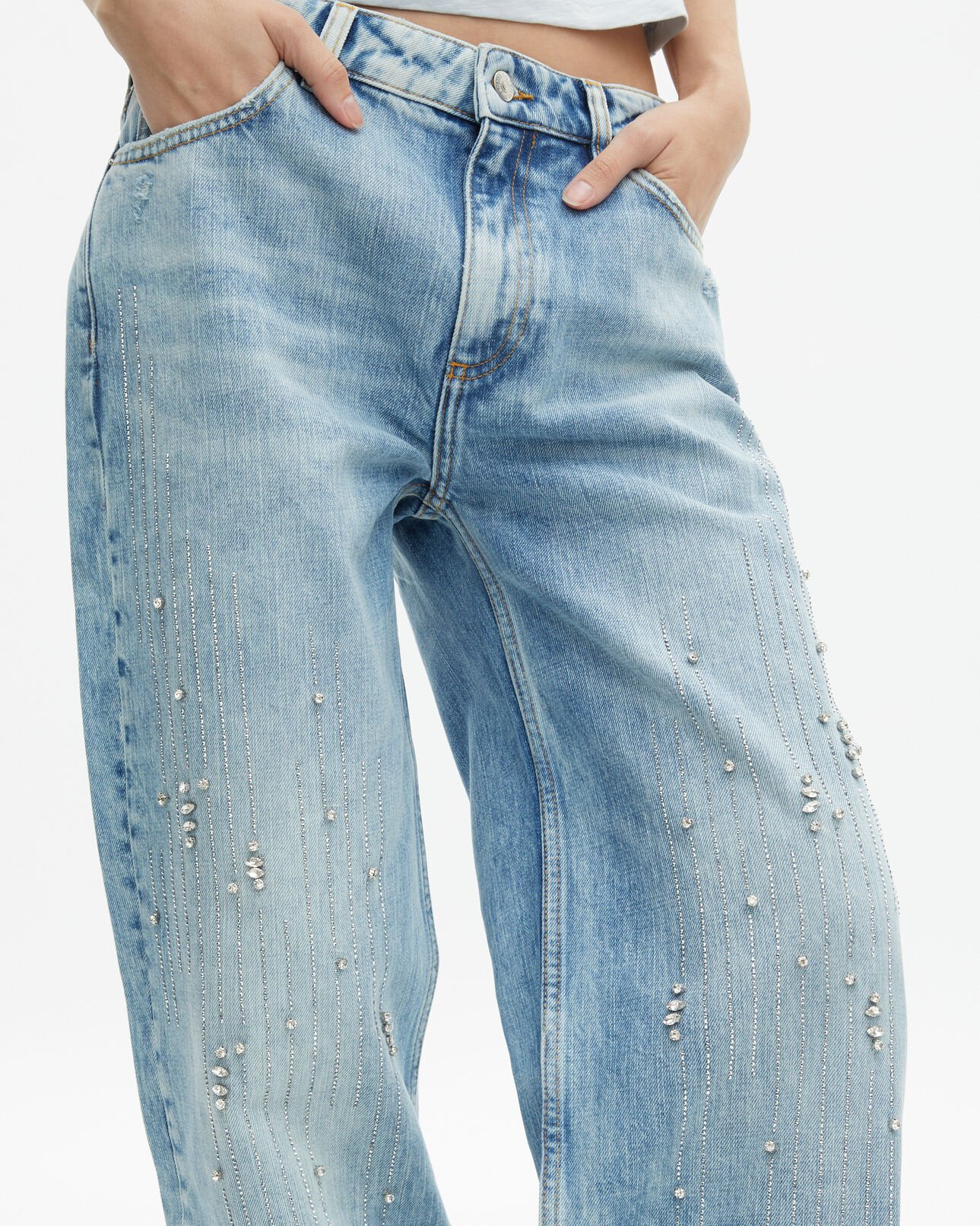 The Kooples MUJER BABY BLUE vaqueros rectos azul claro