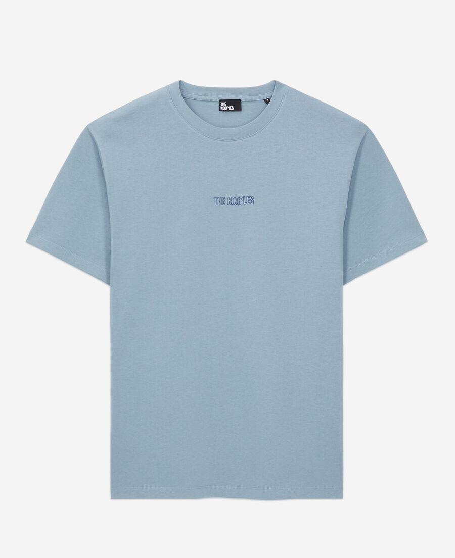 The Kooples H BLUE GREY blue t-shirt with logo