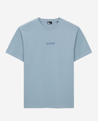 The Kooples H BLUE GREY blue t-shirt with logo