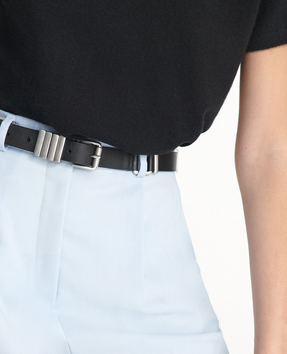 Skinny silver belt store