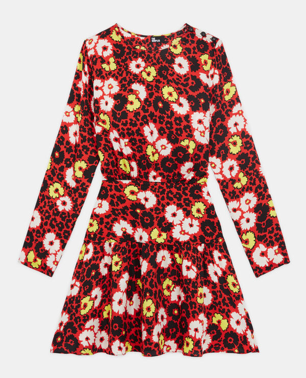 Robe courte imprimé fleuri