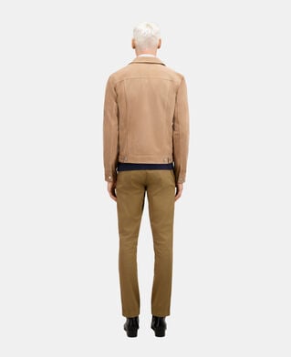 The Kooples HOMME BEIGE blouson en cuir suède beige