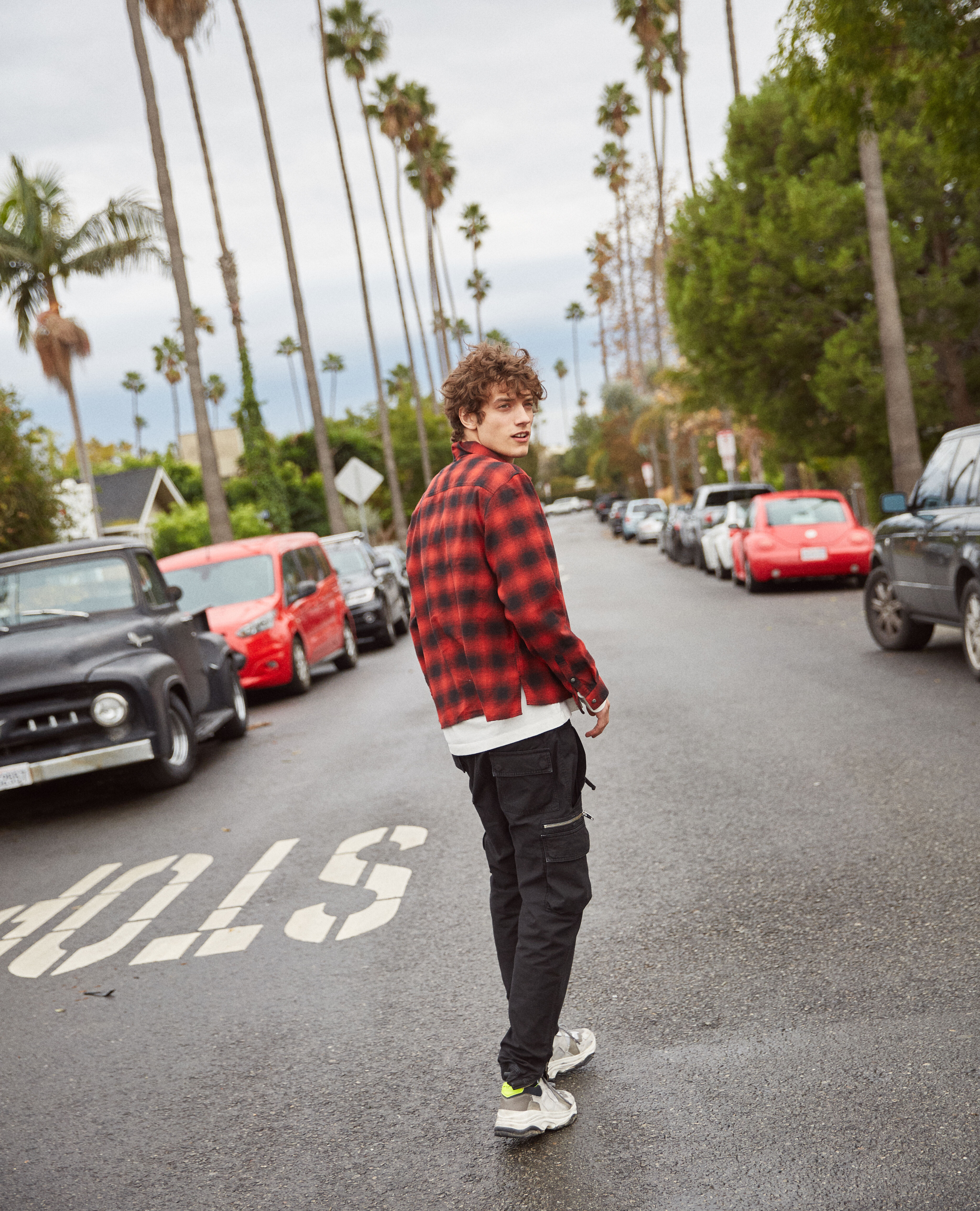 Red plaid shirt black jeans shop