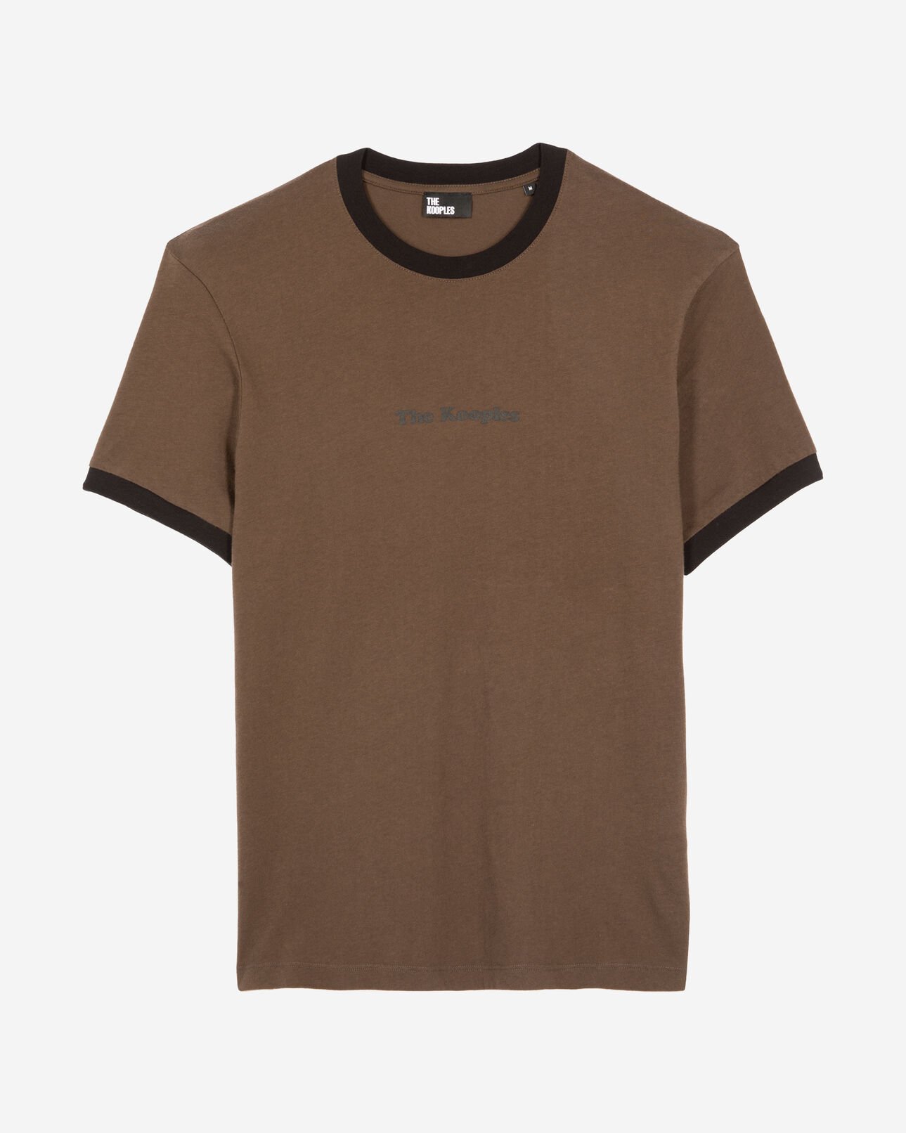 The Kooples HOMME DARK BROWN t-shirt avec sérigraphie marron