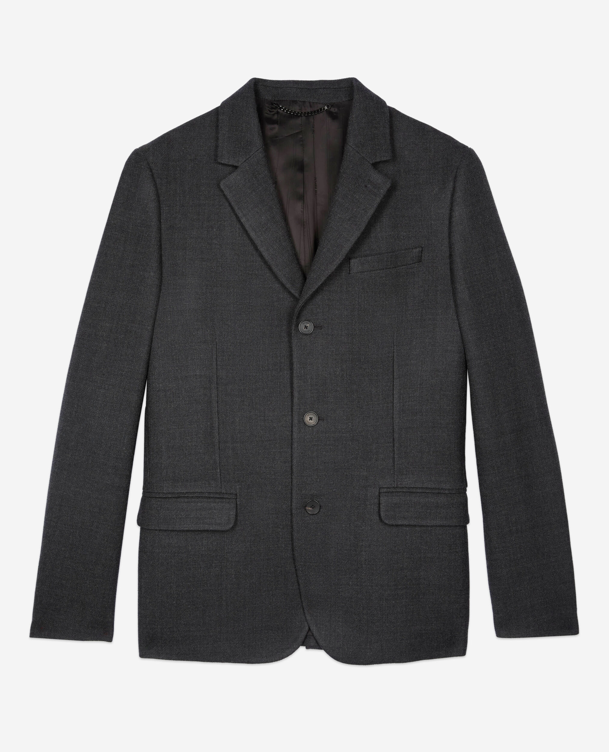 Grey wool blend suit jacket