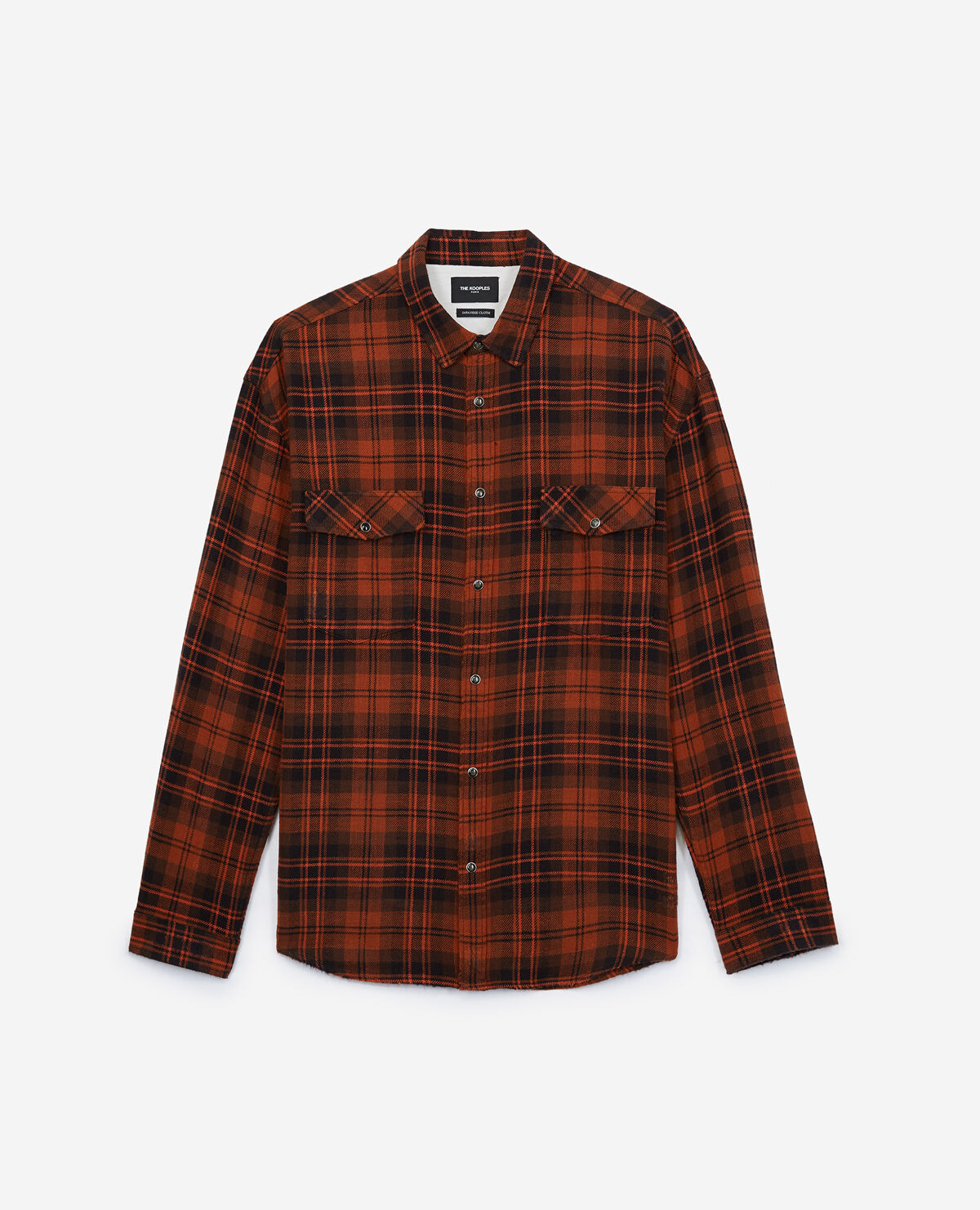 Black and orange check shirt clearance