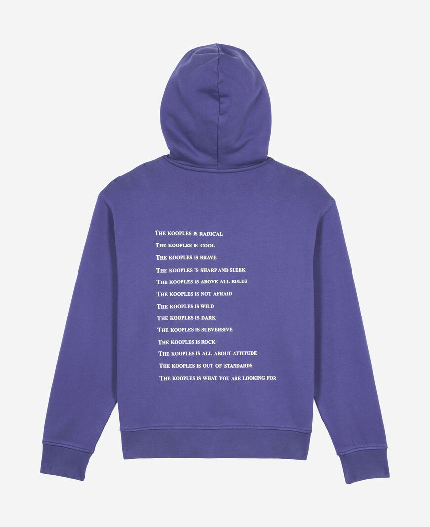The Kooples WOMEN BLUE ATLANTIQUE what is purple hooded sweatshirt