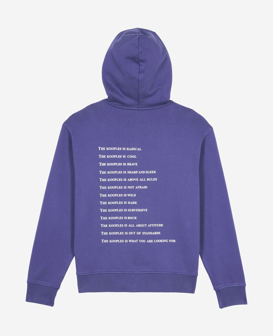 The Kooples WOMEN BLUE ATLANTIQUE what is purple hooded sweatshirt