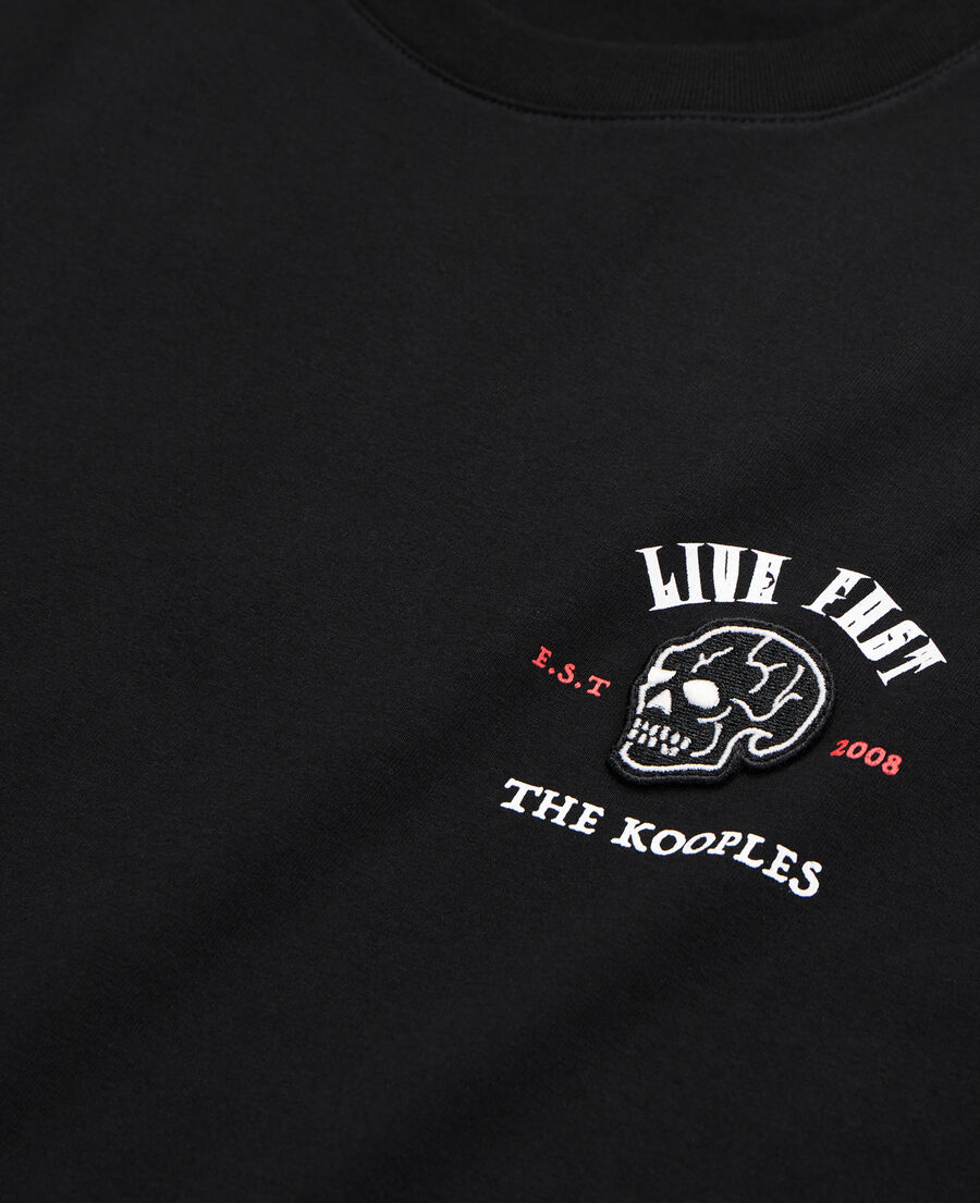 The Kooples H BLACK black live fast t-shirt