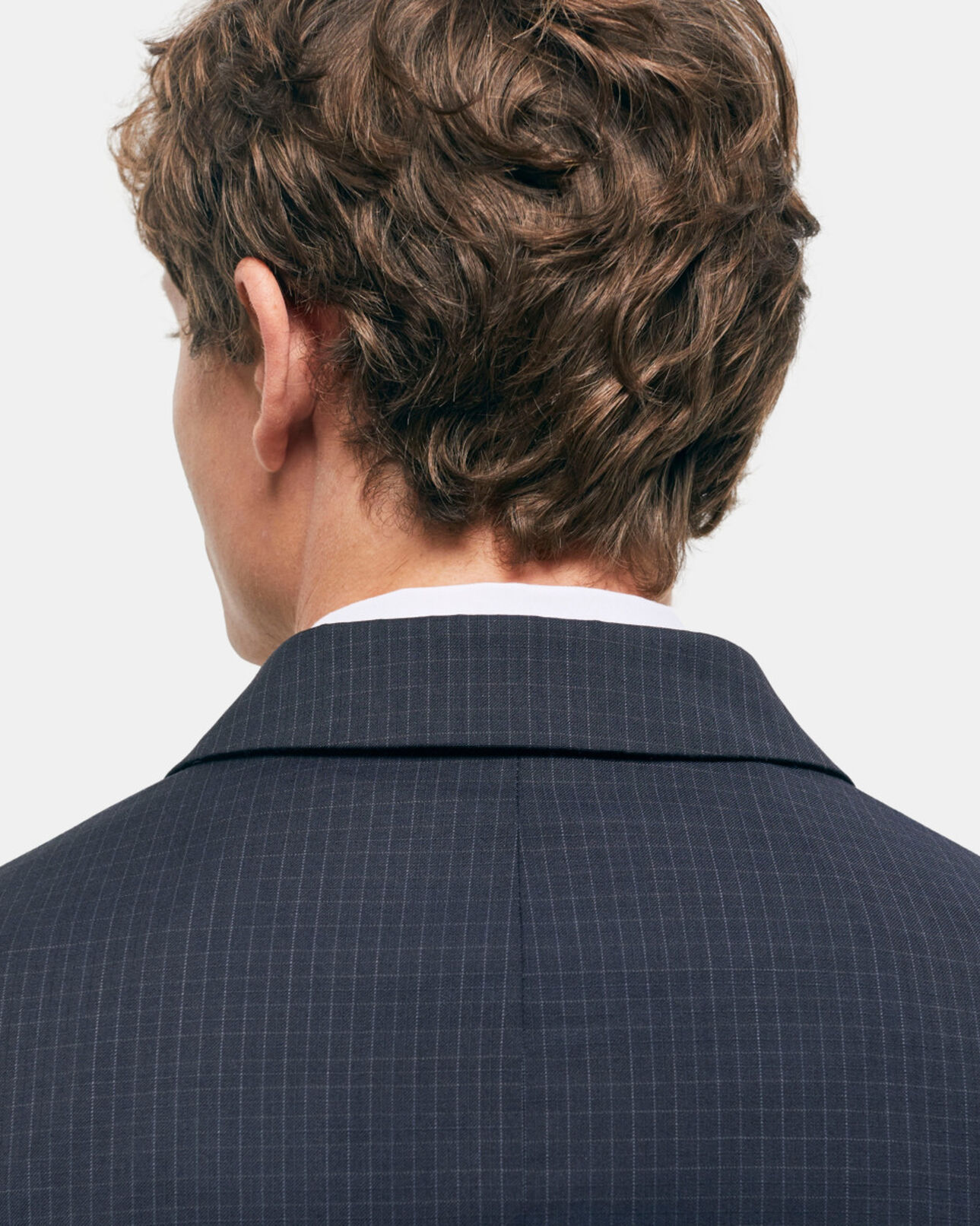 The Kooples MEN NAVY / WHITE wool suit jacket with check motif