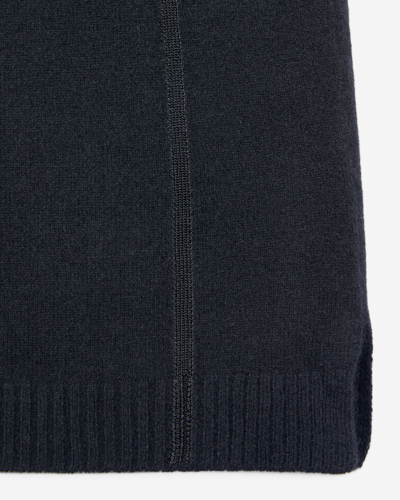 The Kooples FEMME BLACK robe pull courte en cachemire noir