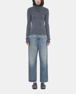The Kooples F ANTHRACITE MELANGE grey cashmere sweater