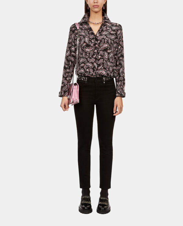 The Kooples F BLACK / PINK printed shirt