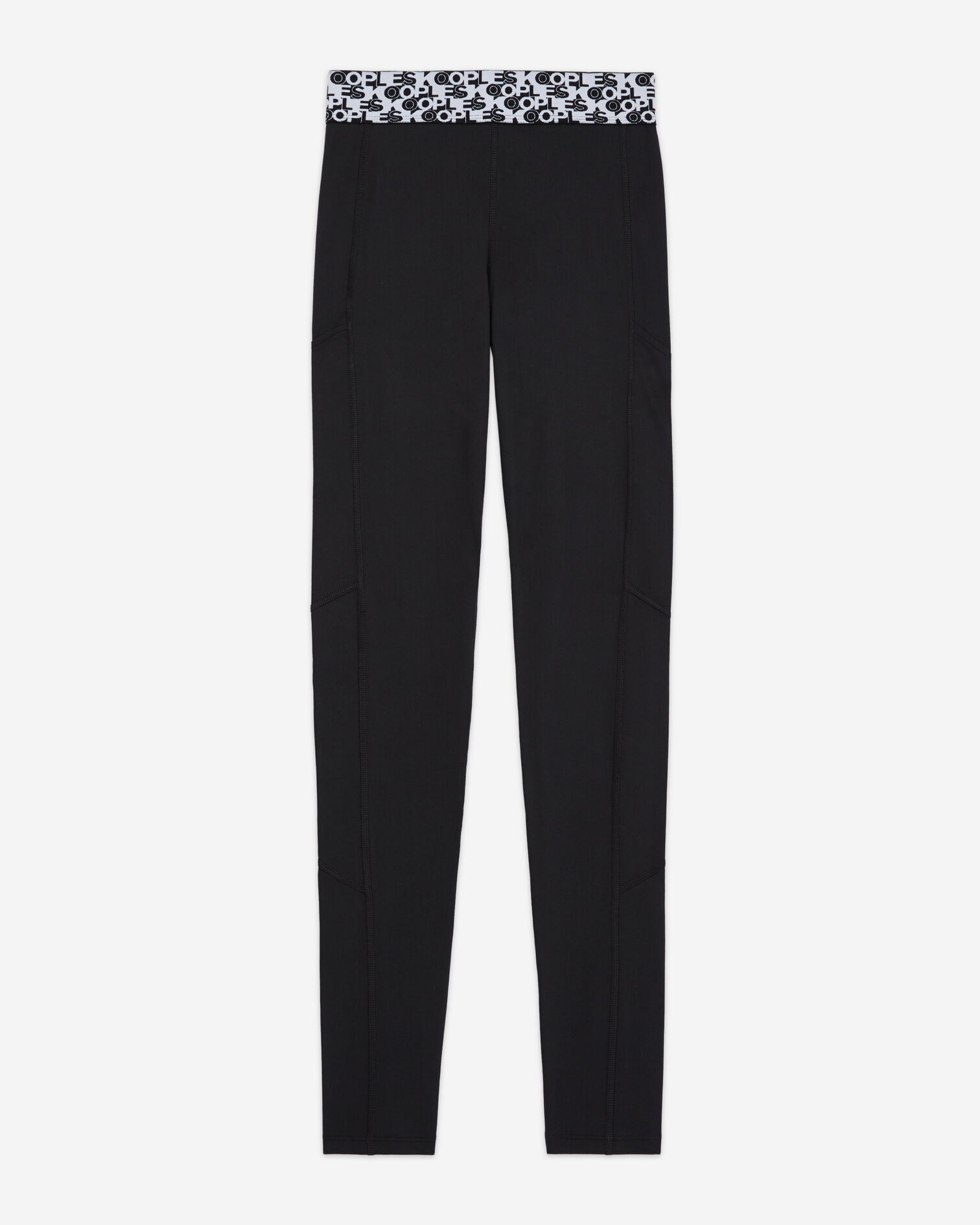 Technical leggings with black logo, BLACK, hi-res image number null