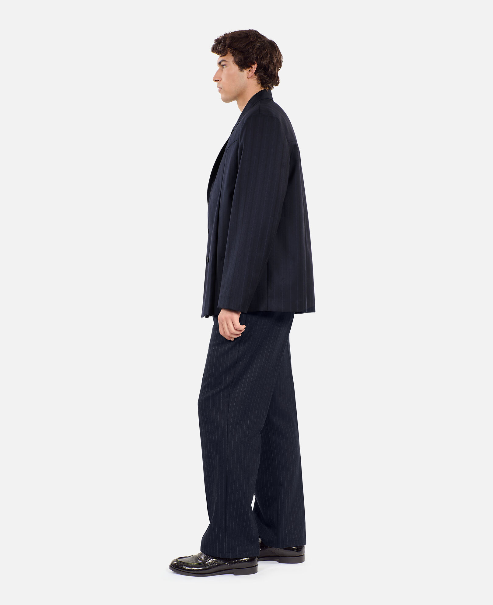 The Kooples MEN NAVY blue striped kimono style blazer