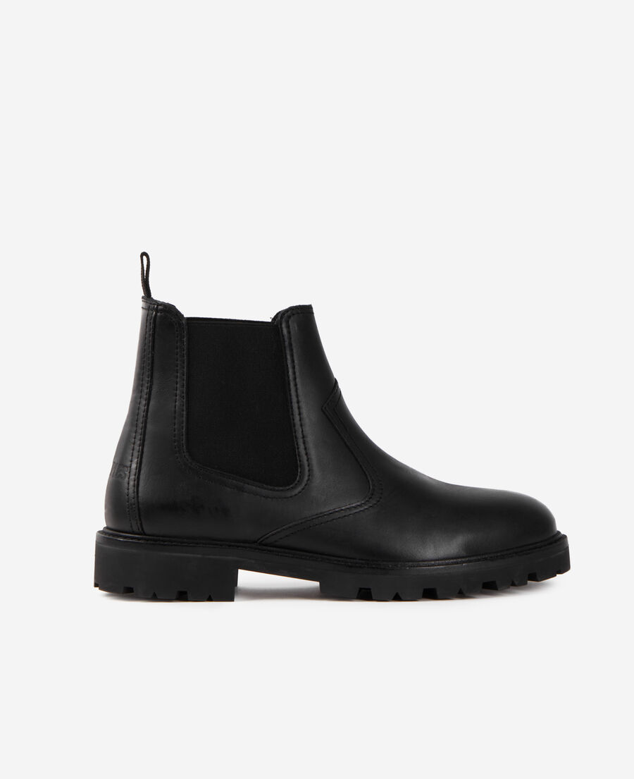 Black leather Chelsea boots | The Kooples