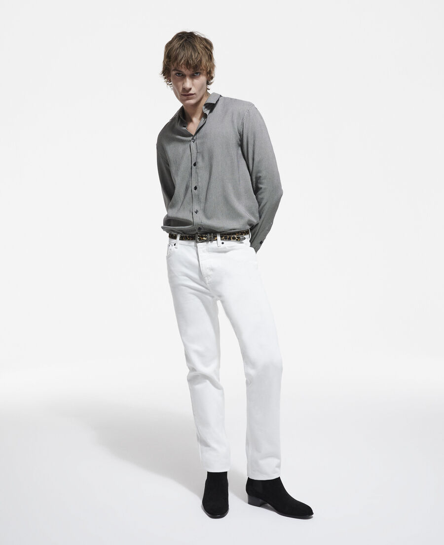 printed shirt with classic collar