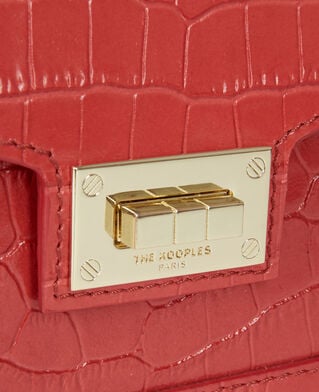 The Kooples MUJER RED bolso tama&ntilde;o small rojo efecto piel de caim&aacute;n emily