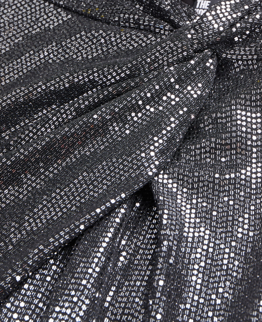 metallic mid-length skirt