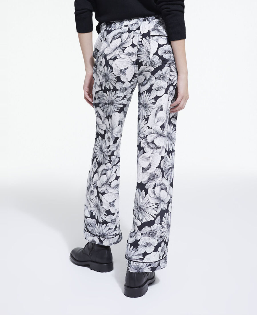 floral silk pants