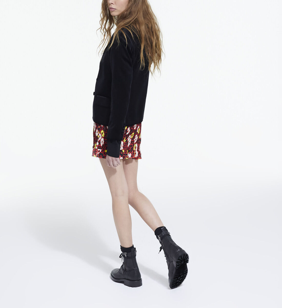 Jupe courte fleurie clearance zara