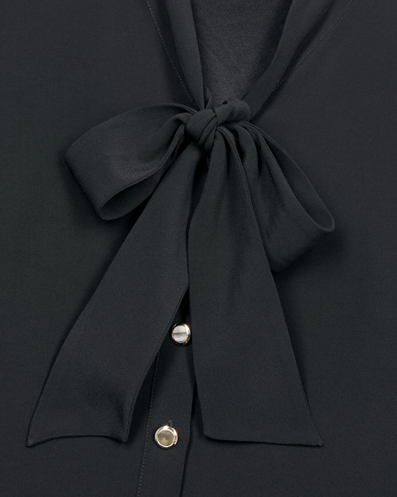 The Kooples F BLACK short black dress with pleating