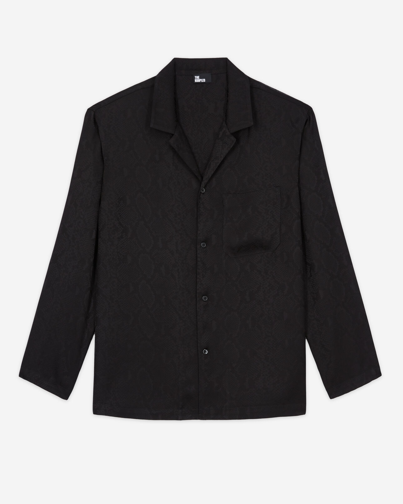 The Kooples HOMME BLACK chemise casual python noir