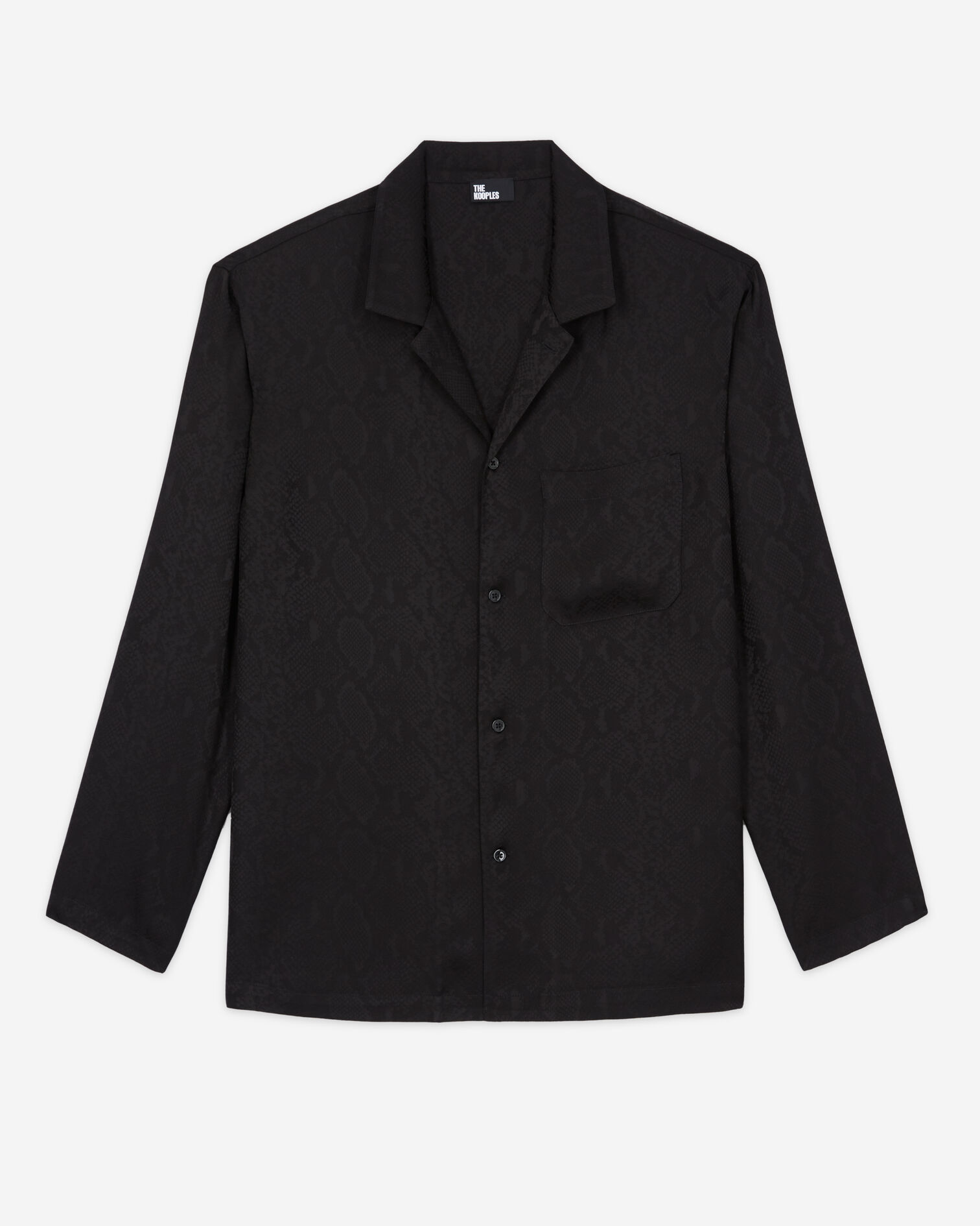 Chemise casual python noir, BLACK, hi-res image number null