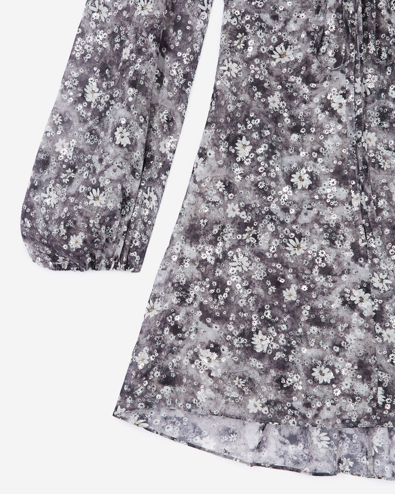 Robe courte à décolleté froncé , BLACK-ECRU, hi-res image number null