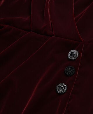 The Kooples FEMME BURGUNDY robe courte bordeaux en velours