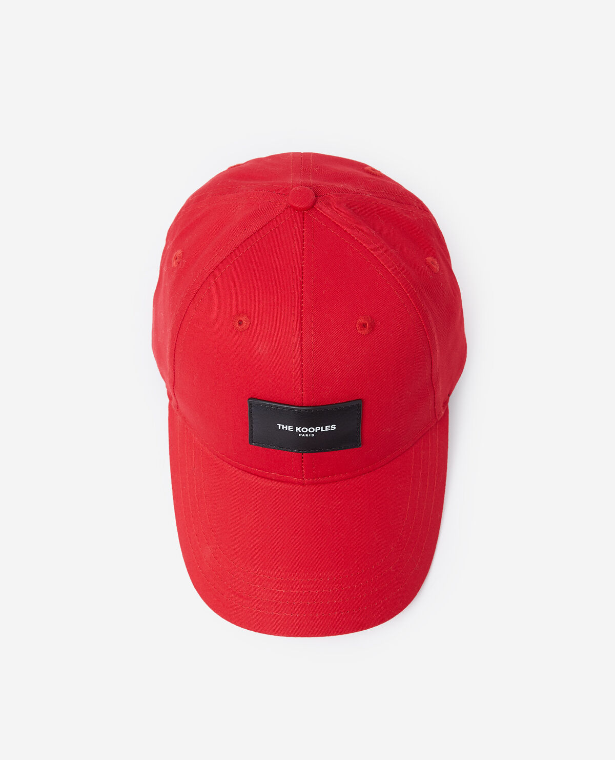 Red cap with patch and logo The Kooples Men