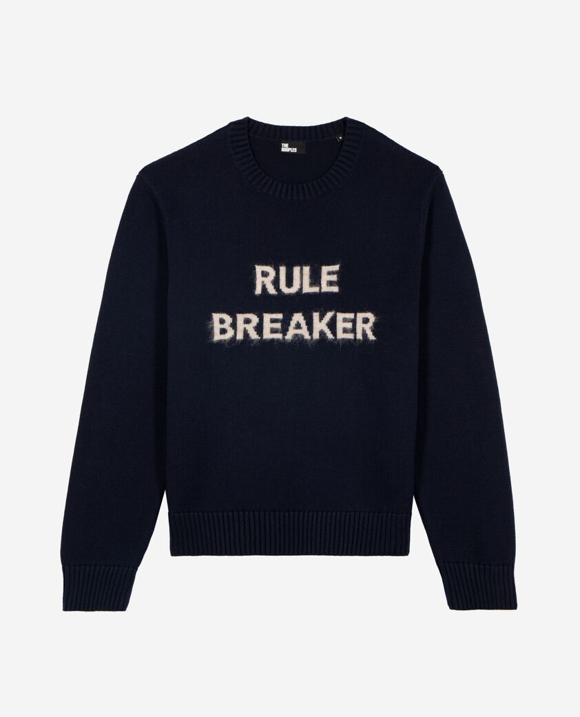 The Kooples H BLUE rule breaker navy sweater