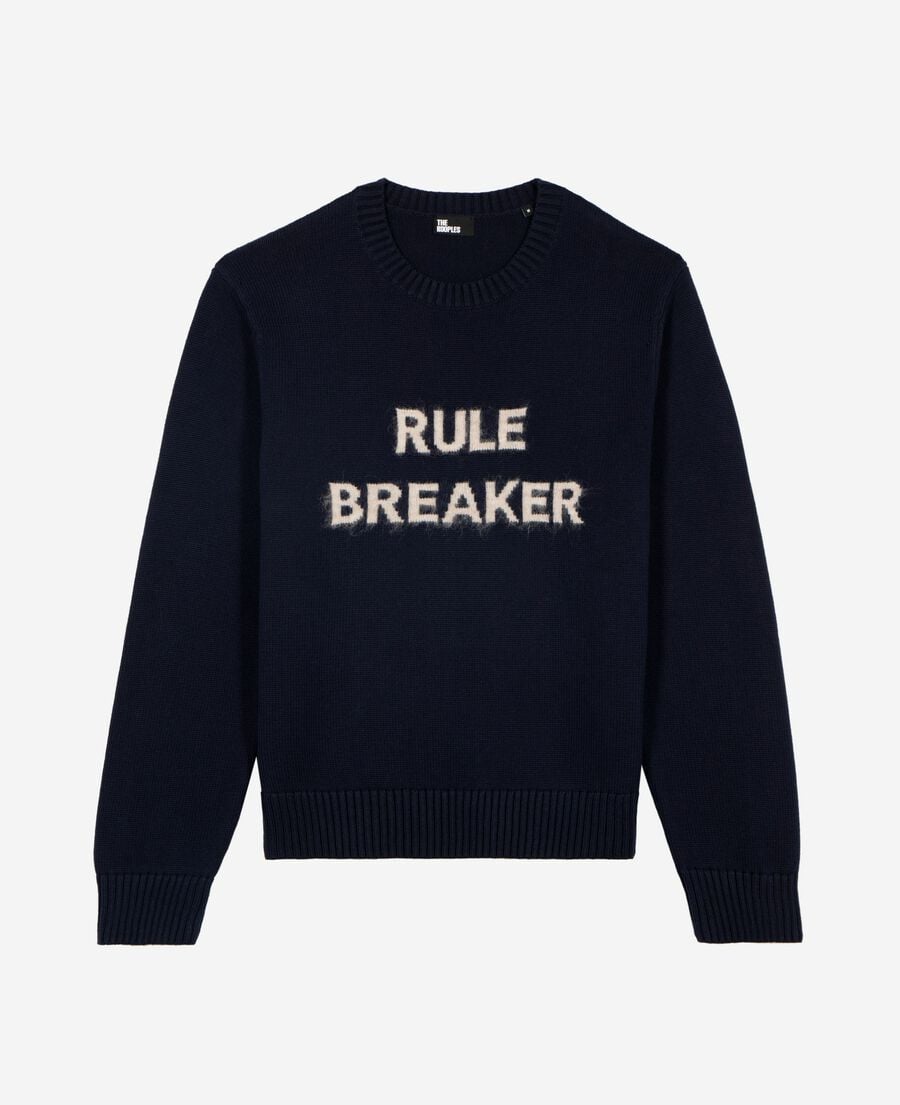 The Kooples H BLUE rule breaker navy sweater