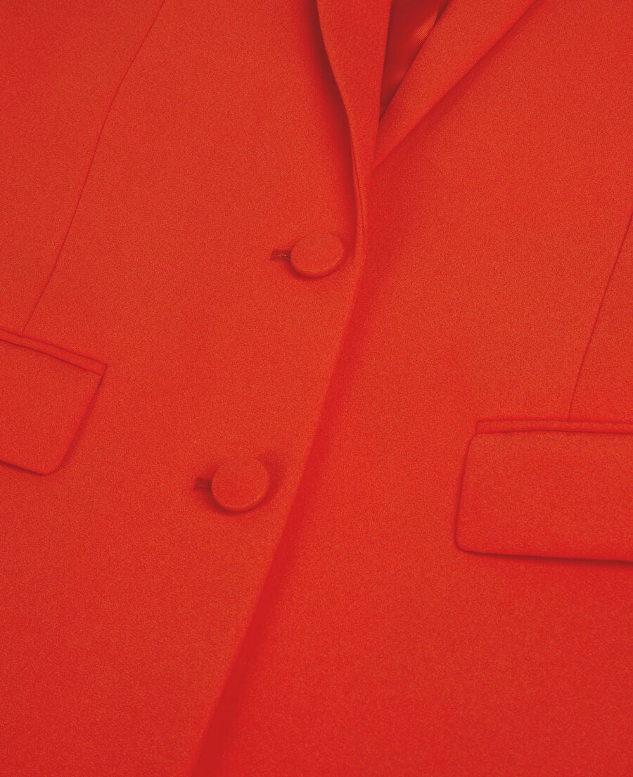 The Kooples FEMME RED veste tailleur en cr&ecirc;pe rouge