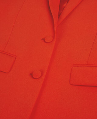 The Kooples FEMME RED veste tailleur en cr&ecirc;pe rouge