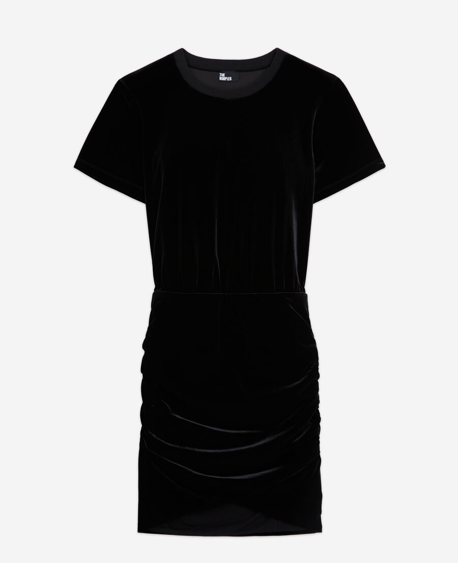 robe courte en velours noire